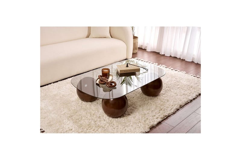 Sohvapöytä Nordure Maroulburg sohvapöytä 118 cm Harmaa,Ruskea - Huonekalut - Pöytä & ruokailuryhmä - Sohvapöytä