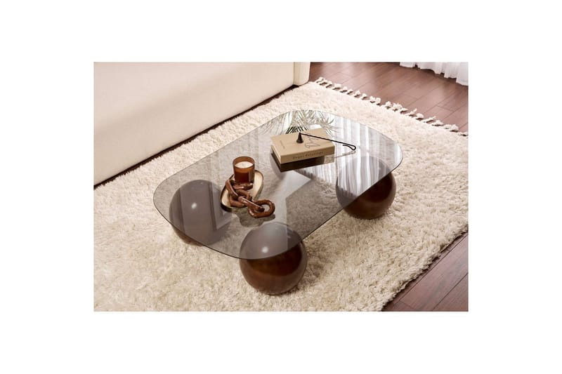 Sohvapöytä Nordure Maroulburg sohvapöytä 118 cm Harmaa,Ruskea - Huonekalut - Pöytä & ruokailuryhmä - Sohvapöytä