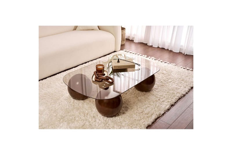 Sohvapöytä Nordure Maroulburg sohvapöytä 118 cm Pronssi,Ruskea - Huonekalut - Pöytä & ruokailuryhmä - Sohvapöytä
