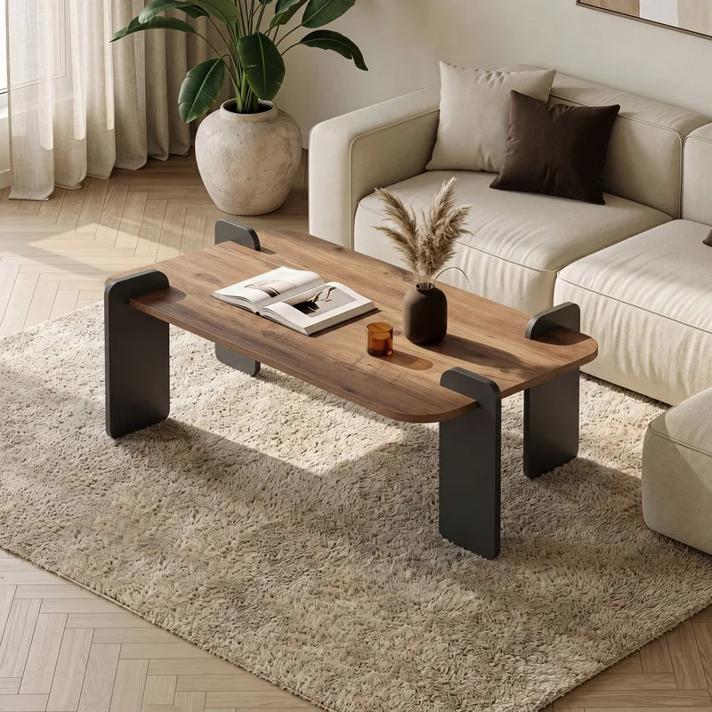 Sohvapöytä Nordure Renard (120 x 35 x 60 cm) atlantinmänty antrasiitti - Huonekalut - Pöytä & ruokailuryhmä - Sohvapöytä