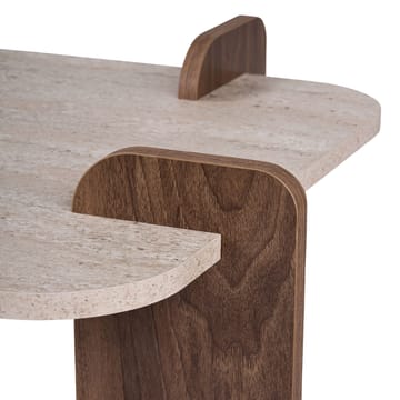 Sohvapöytä Nordure Renard (120 x 35 x 60 cm) Travertiini-pähkinäpuu - Huonekalut - Pöytä & ruokailuryhmä - Sohvapöytä