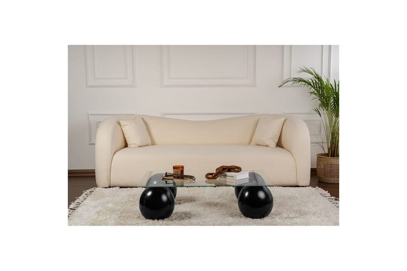 Sohvapöytä Nordure Sohvapöytä Koushik Musta / Läpinäkyvä Musta - Huonekalut - Pöytä & ruokailuryhmä - Sohvapöytä