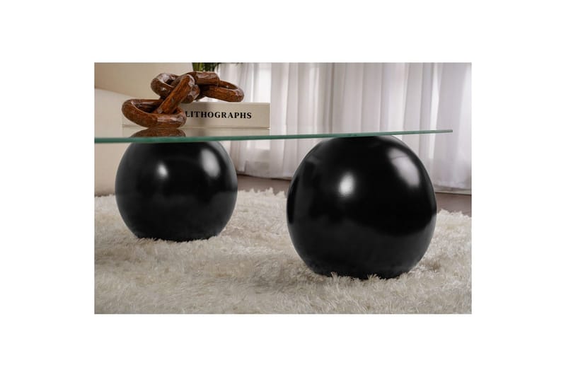 Sohvapöytä Nordure Sohvapöytä Koushik Musta / Läpinäkyvä Musta - Huonekalut - Pöytä & ruokailuryhmä - Sohvapöytä