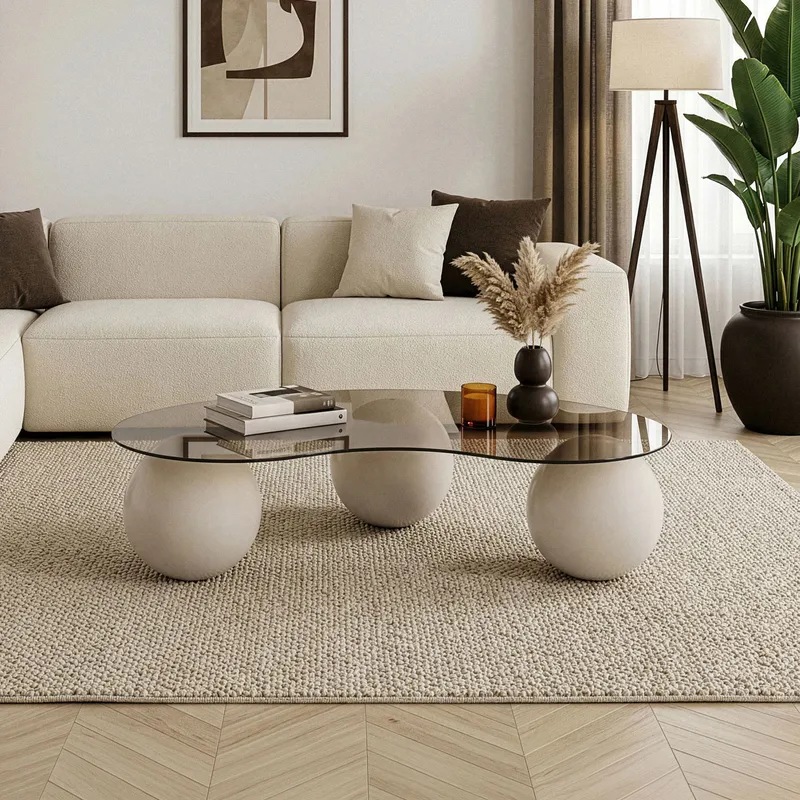 Sohvapöytä Nordure Sphere (120 x 30 x 70 cm) Cashmere-bronssi - Huonekalut - Pöytä & ruokailuryhmä - Sohvapöytä