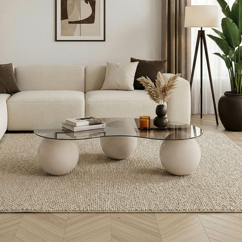 Sohvapöytä Nordure Sphere (120 x 30 x 70 cm) Cashmere-harmaa - Huonekalut - Pöytä & ruokailuryhmä - Sohvapöytä