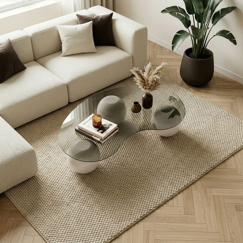 Sohvapöytä Nordure Sphere (120 x 30 x 70 cm) Cashmere-harmaa - Huonekalut - Pöytä & ruokailuryhmä - Sohvapöytä