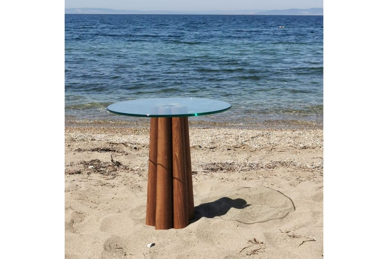 Sohvapöytä Novera Pähkinä / Läpinäkyvä - Pähkinä / Läpinäkyvä - Huonekalut - Pöytä & ruokailuryhmä - Sohvapöytä