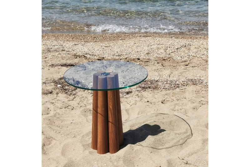 Sohvapöytä Novera Pähkinä / Läpinäkyvä - Pähkinä / Läpinäkyvä - Huonekalut - Pöytä & ruokailuryhmä - Sohvapöytä