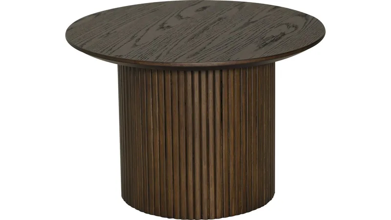 Sohvapöytä Odmark 60 cm, Ruskeaksi lakattu tammi