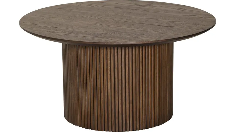 Sohvapöytä Odmark 90 cm, Ruskeaksi lakattu tammi