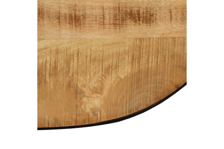 Sohvapöytä ovaali karkea mangopuu ja teräs 100 cm - Ruskea - Sohvapöytä