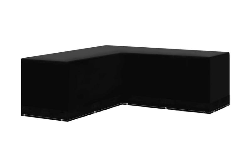 Puutarhakalusteiden suoja L-muoto 250x250x90cm - Musta - Huonekalut - Pöytä & ruokailuryhmä - Sohvapöytä