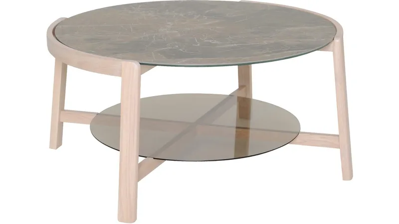 Sohvapöytä Quisto Ø90 cm, Valkolakattu