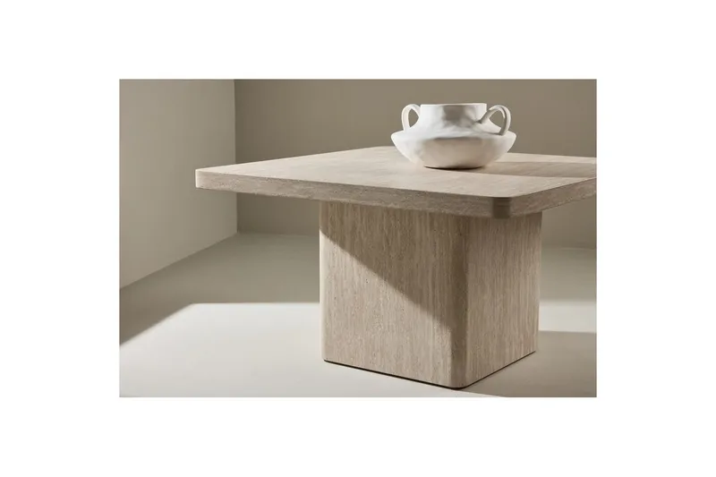 Sohvapöytä Qvart - beige, 80x80x46 - Huonekalut - Pöytä & ruokailuryhmä - Sohvapöytä