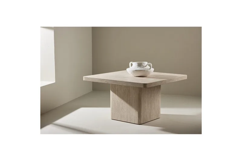 Sohvapöytä Qvart - beige, 80x80x46 - Huonekalut - Pöytä & ruokailuryhmä - Sohvapöytä