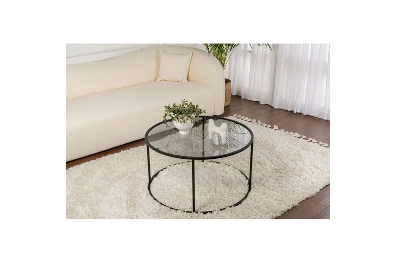 Sohvapöytä Rikiya Mustanharmaa - Mustanharmaa - Huonekalut - Pöytä & ruokailuryhmä - Sohvapöytä