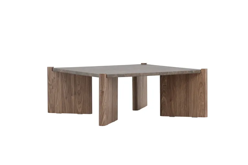 Rogaland Sohvapöytä 100x100 cm - Ruskea - Huonekalut - Pöytä & ruokailuryhmä - Sohvapöytä