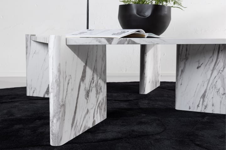 Rogaland Sohvapöytä 100x100 cm Valkoinen - Venture Home - Sohvapöytä
