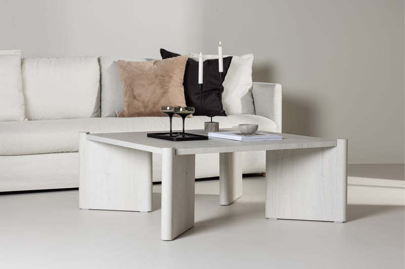 Rogaland Sohvapöytä 100x100 cm - Whitewash - Huonekalut - Pöyt�ä & ruokailuryhmä - Sohvapöytä