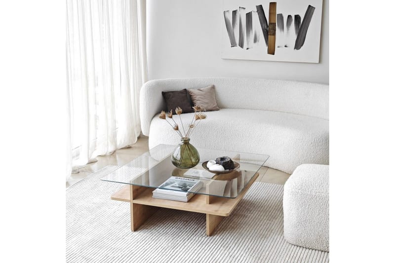 Sohvapöytä Rubby Neliö Safidoniri / Läpinäkyvä - Safidoniri / Läpinäkyvä - Huonekalut - Pöytä & ruokailuryhmä - Sohvapöytä