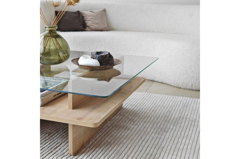 Sohvapöytä Rubby Neliö Safidoniri / Läpinäkyvä - Safidoniri / Läpinäkyvä - Huonekalut - Pöytä & ruokailuryhmä - Sohvapöytä