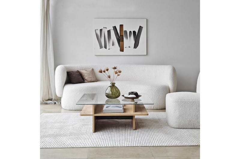 Sohvapöytä Rubby Neliö Safidoniri / Läpinäkyvä - Safidoniri / Läpinäkyvä - Huonekalut - Pöytä & ruokailuryhmä - Sohvapöytä