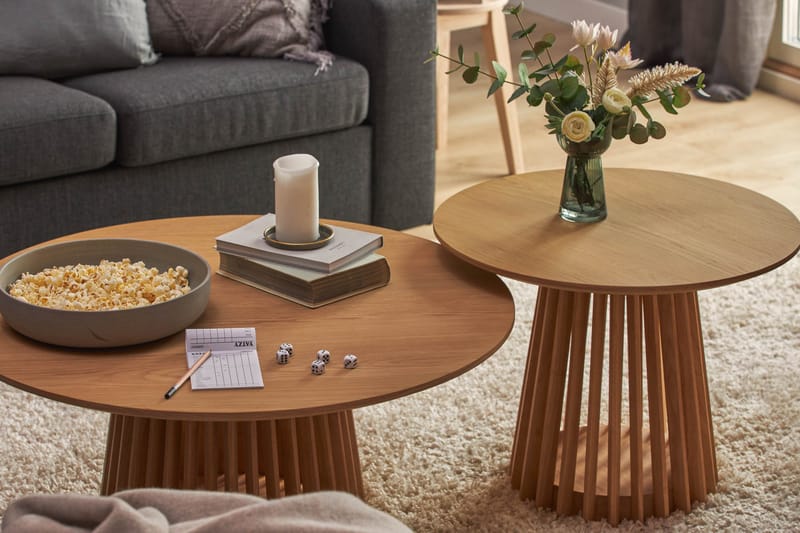 Ruokapöytä  Gontas 60 cm Pyöreä - Luonnonväri - Huonekalut - Pöytä & ruokailuryhmä - Sohvapöytä