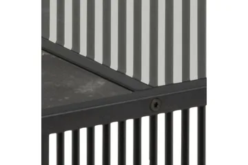 Saklani neliönmuotoinen sohvapöytä 80x80 cm metallia lasilevyllä - Musta - Huonekalut - Pöytä & ruokailuryhmä - Sohvapöytä