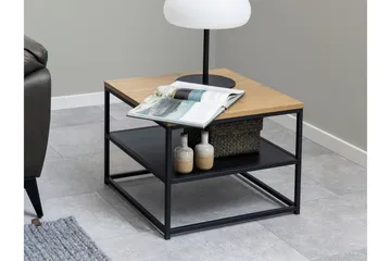 Sohvapöytä Saloni 55x55 cm - Luonnollinen - Huonekalut - Pöytä & ruokailuryhmä - Sohvapöytä - Sohvapöytä säilytystilalla