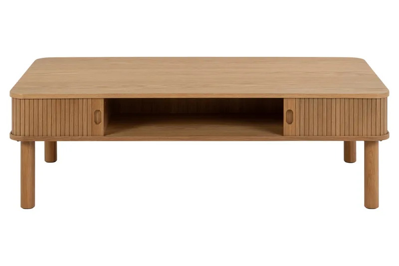 Samay 130x70 cm suorakaiteen muotoinen sohvapöytä säilytystilalla, puinen - Beige - Huonekalut - Pöytä & ruokailuryhmä - Sohvapöytä - Sohvapöytä säilytystilalla
