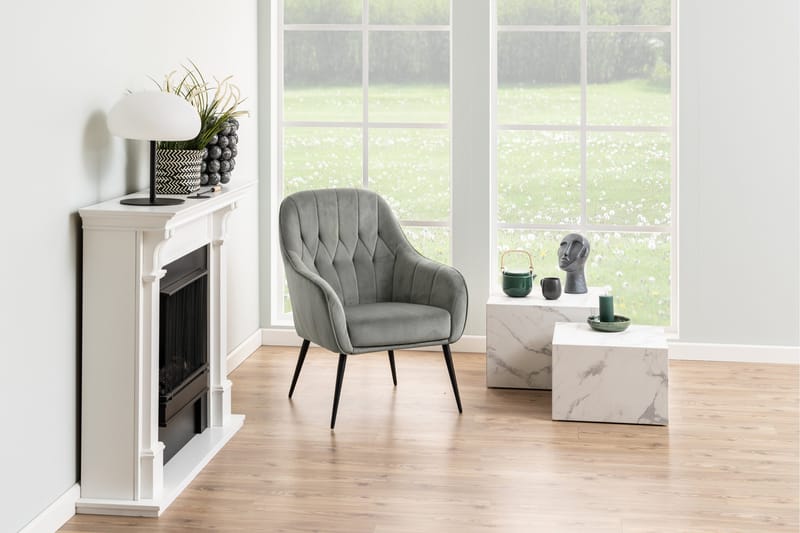 Sohvapöytä Samon 58x58 cm - Valkoinen - Huonekalut - Pöytä & ruokailuryhmä - Apupöytä & sivupöytä - Sarjapöytä