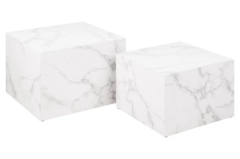 Sohvapöytä Samon 58x58 cm - Valkoinen - Huonekalut - Pöytä & ruokailuryhmä - Apupöytä & sivupöytä - Sarjapöytä