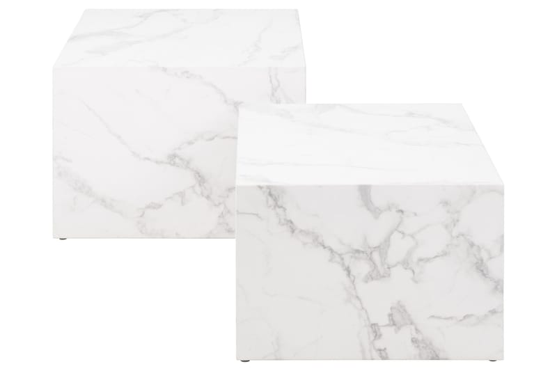 Sohvapöytä Samon 58x58 cm - Valkoinen - Huonekalut - Pöytä & ruokailuryhmä - Apupöytä & sivupöytä - Sarjapöytä