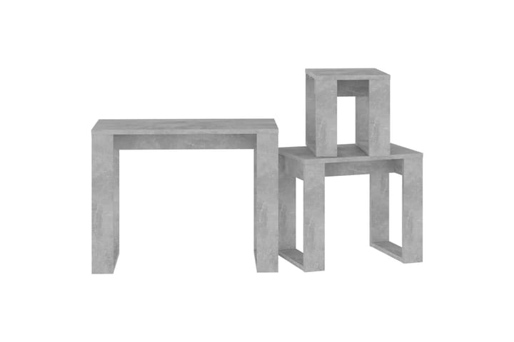 Sarjapöydät 3 kpl betoninharmaa lastulevy - Harmaa - Sohvapöytä - Sarjapöytä