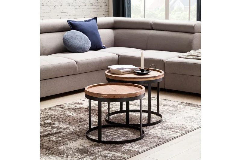 Sarjapöytä Amilliah 2-pak - Puu/Luonnonväri - Huonekalut - Pöytä & ruokailuryhmä - Sohvapöytä