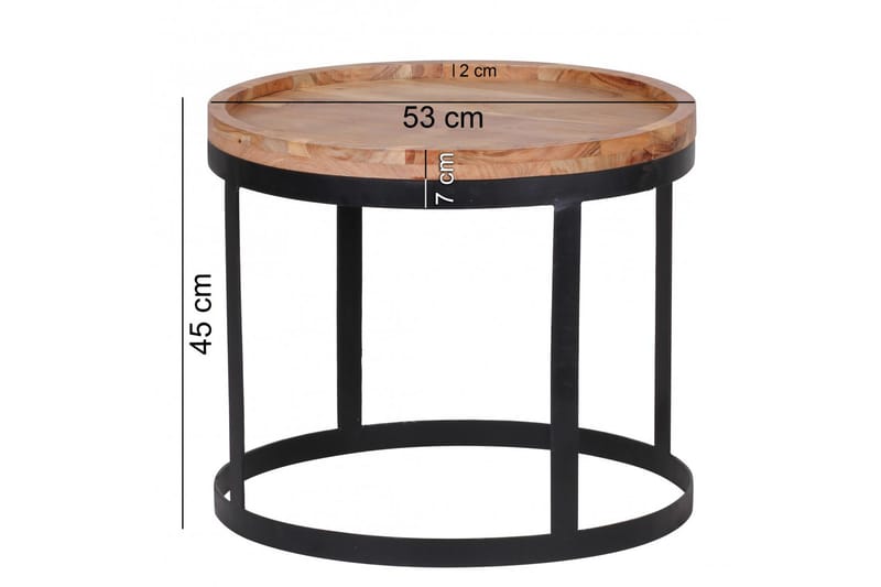 Sarjapöytä Amilliah 2-pak - Puu/Luonnonväri - Huonekalut - Pöytä & ruokailuryhmä - Sohvapöytä