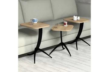 Sarjapöytä Amtorp 45 cm 3 pöytää - Ruskea - Huonekalut - Pöytä & ruokailuryhmä - Sohvapöytä
