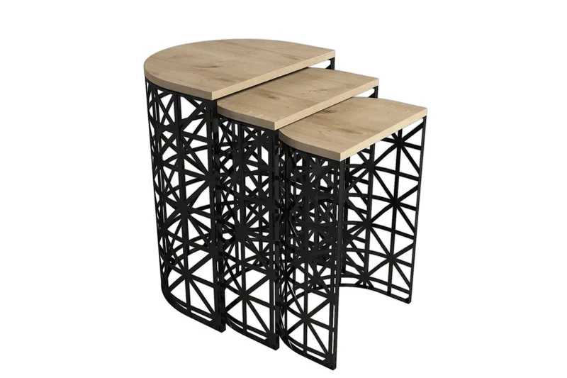 Sarjapöytä Amtorp 46 cm Halvcirkel 3 pöytää - Huonekalut - Pöytä & ruokailuryhmä - Sohvapöytä