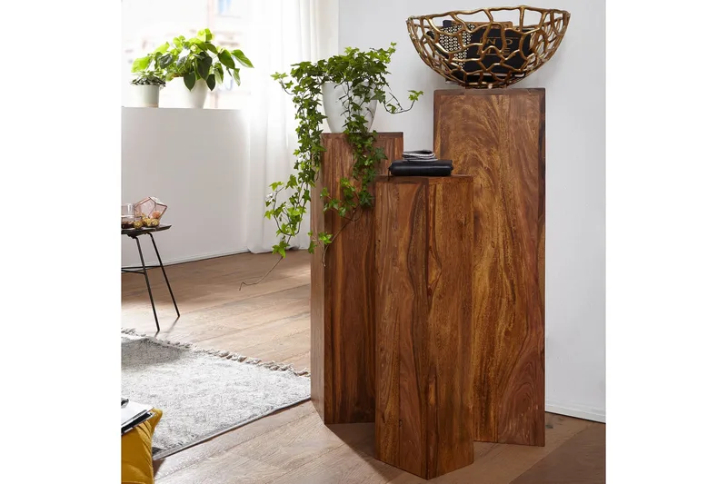 Sarjapöytä Barzaga 3-pak, Puu/Luonnonväri