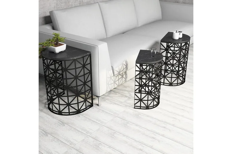 Sarjapöytä Bjella 46 cm - Musta - Huonekalut - Pöytä & ruokailuryhmä - Sohvapöytä