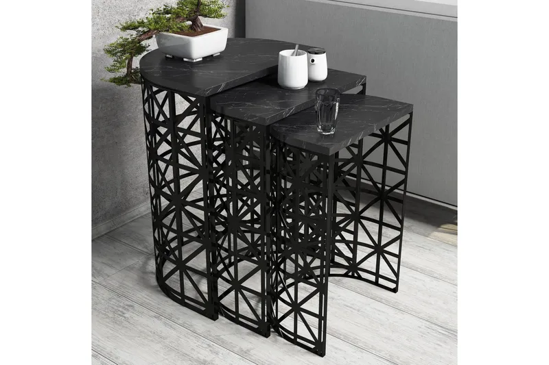 Sarjapöytä Bjella 46 cm - Musta - Huonekalut - Pöytä & ruokailuryhmä - Sohvapöytä