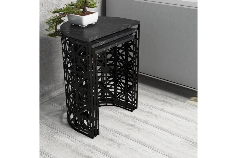 Sarjapöytä Bjella 46 cm - Musta - Huonekalut - Pöytä & ruokailuryhmä - Sohvapöytä