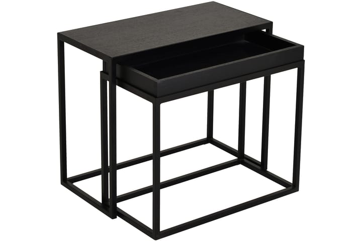 Sarjapöytä Brolopp 60 cm 2 pöytää - Musta - Sarjapöytä - Sohvapöytä