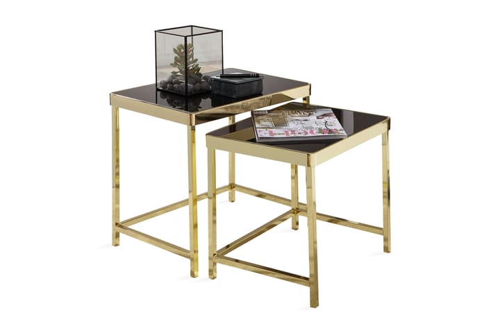 Sarjapöytä Ciri 2-pak 36 cm - Kulta/Musta - Sohvapöytä - Sarjapöytä