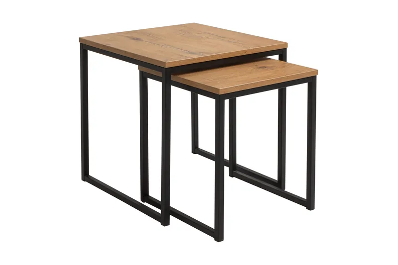 Sarjapöytä Colmenarejo 41 cm 2 pöytää, Tammenväri/Musta