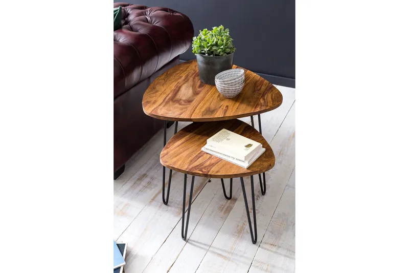 Sarjapöytä Graceanna 2-pak 60 cm - Puu/Luonnonväri - Huonekalut - Pöytä & ruokailuryhmä - Sohvapöytä