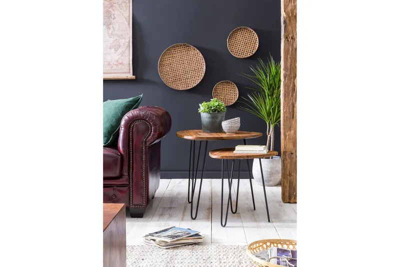 Sarjapöytä Graceanna 2-pak 60 cm - Puu/Luonnonväri - Huonekalut - Pöytä & ruokailuryhmä - Sohvapöytä