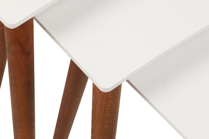 Sarjapöytä Kaunisbara - Valkoinen - Sohvapöytä - Sarjapöytä