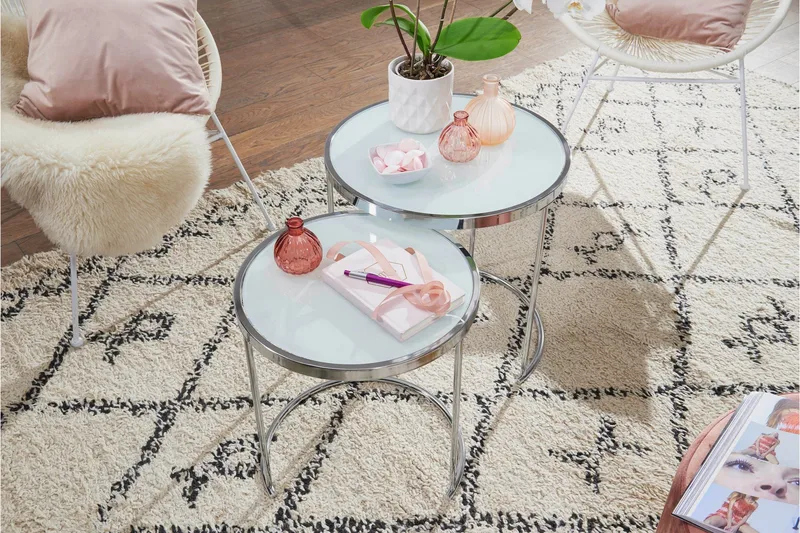 Sarjapöytä Killman 50 cm - Valkoinen - Huonekalut - Pöytä & ruokailuryhmä - Sohvapöytä