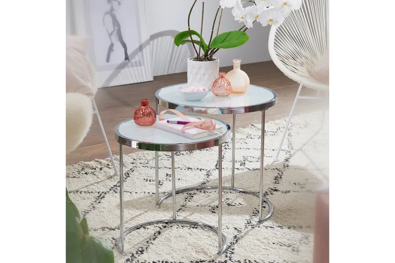 Sarjapöytä Killman 50 cm - Valkoinen - Huonekalut - Pöytä & ruokailuryhmä - Sohvapöytä